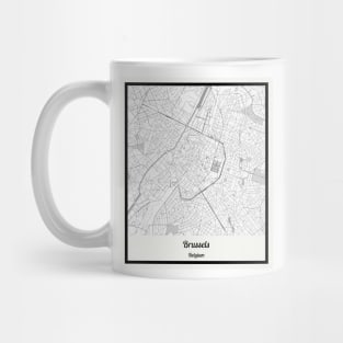 Map of Brussels - Belgium Mug